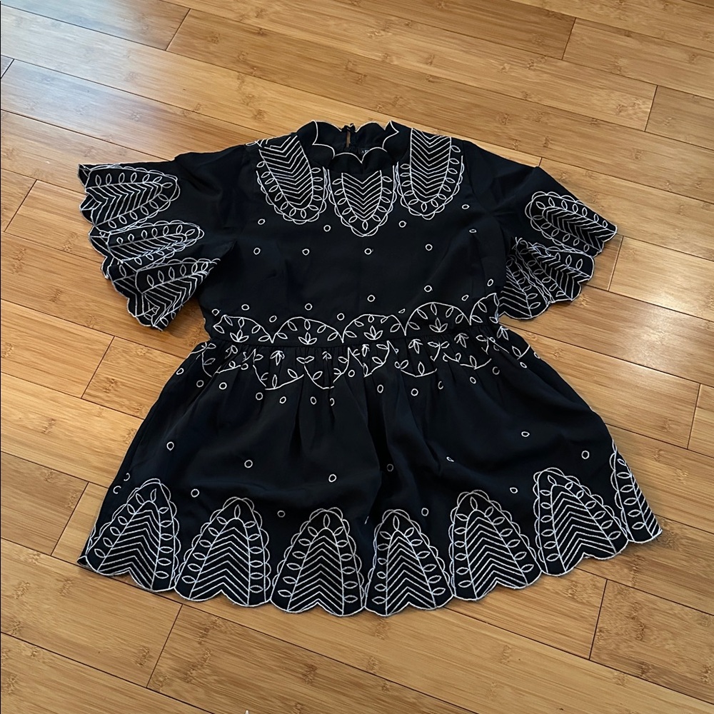A Pea in the Pod Embroidered Maternity Blouse